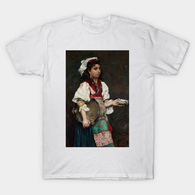 Gypsy Girl by Julius LeBlanc Stewart T-Shirt by Classic Art Stall